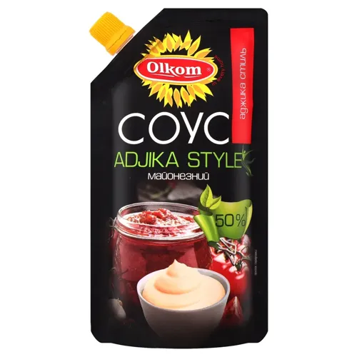 Майонезний соус Olkom Adjika Style 50% 180г