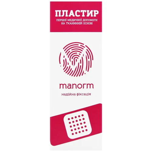 Пластир Manorm на тканній основі 1,9х7,2см 10шт