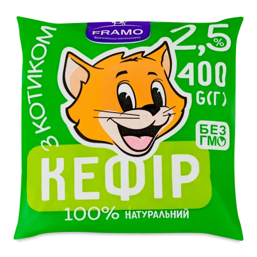 Кефір Пастеризований 2.5% Framo м/у, 400г