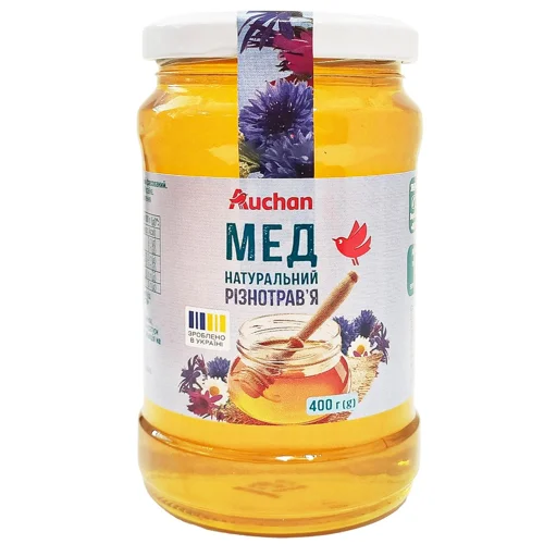 Мед Auchan різнотрав'я 400г