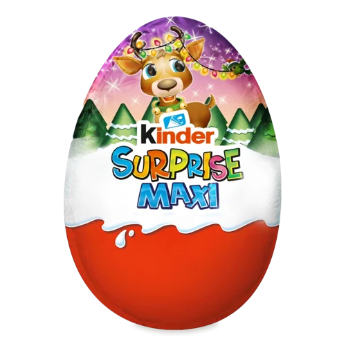 Яйце З Молочного Шоколаду з Молочним Внутрішнім Шаром та Іграшкою Maxi Kinder Surprise, в/ґ, 100г