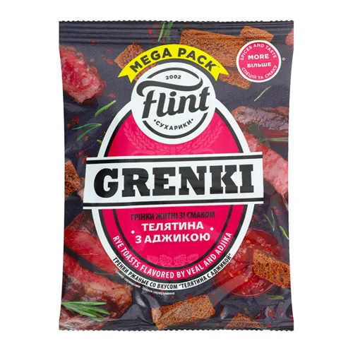 Грінки Flint Grenki Телятина з аджикою житні 100г