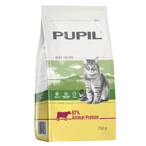 Корм сухий Pupil з яловичиною та овочами для котів 750г