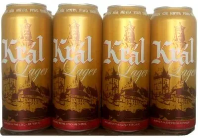 Упаковка пива Kral Lager світле фільтроване 4.7% 0.5л x 12 шт.
