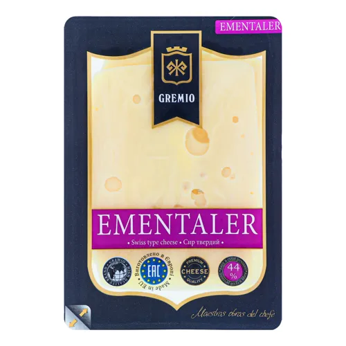 Сир 44% твердий Ementaler Gremio лоток 0.15кг