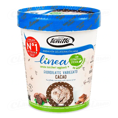 Морозиво Tonitto Fiordilatte без додавання з шоколадним сиропом, 250г