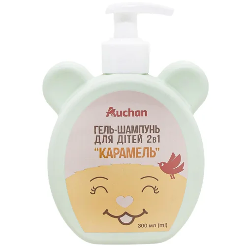 Гель-шампунь Auchan для дітей Карамель 2в1 300мл