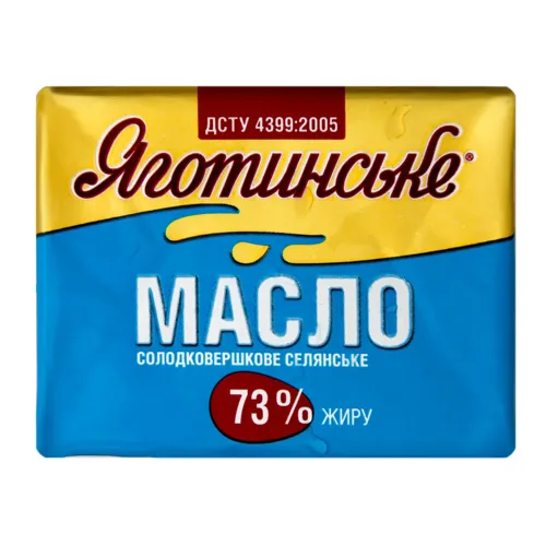 Масло 73% селянське солодковершкове Яготинське м/у 180г