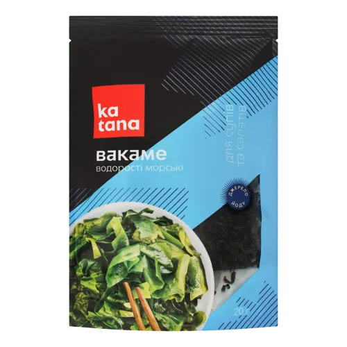 Водорості морські сухі для суші і салатів Вакаме Katana д/п 20г