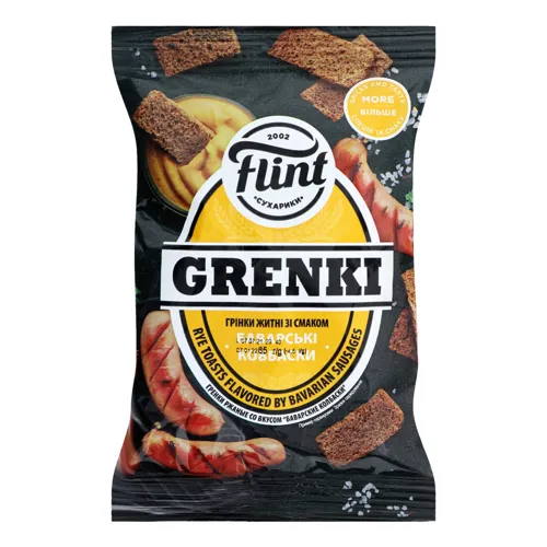 Грінки житні Баварські ковбаски Flint Grenki м/у 65г