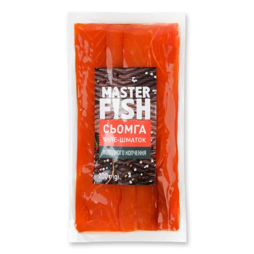 Сьомга Філе-Шматок В/К Master Fish 200г, Вищого Ґатунку
