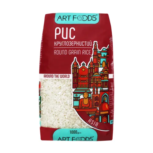 Рис круглозернистий шліфований Art Foods м/у 1кг
