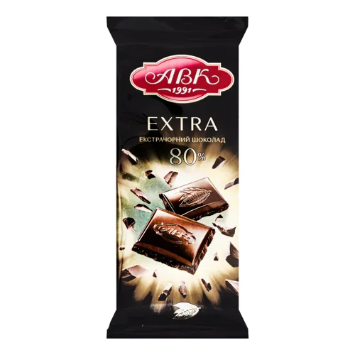 Шоколад екстрачорний Extra АВК м/у 90г
