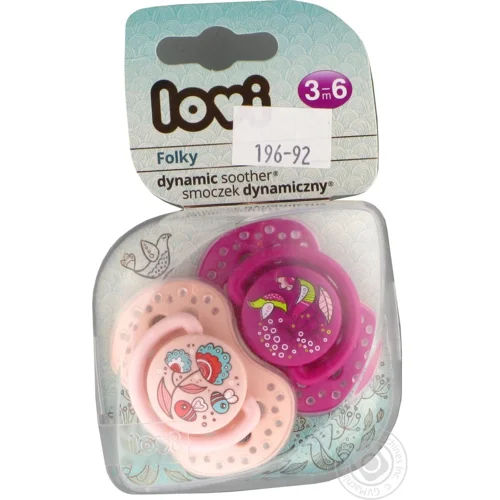 Пустушка Lovi Folky динамічна 3-6міс 2шт