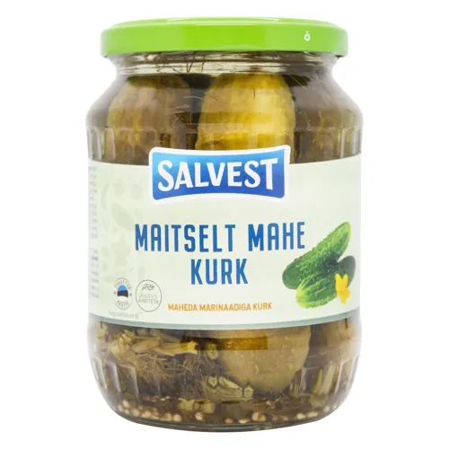 Огірки Salvest Ніжні мариновані 675г