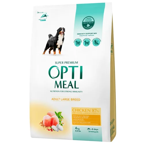 Корм сухий Optimeal з куркою для собак великих порід 4кг