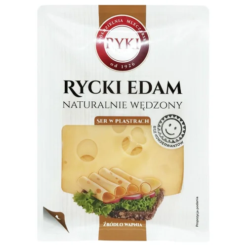 Сир Ryki Едам копчений нарізаний 135г