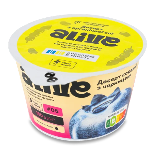 Соєвий Десерт З Чорницею Alive, В/ґ, 180г