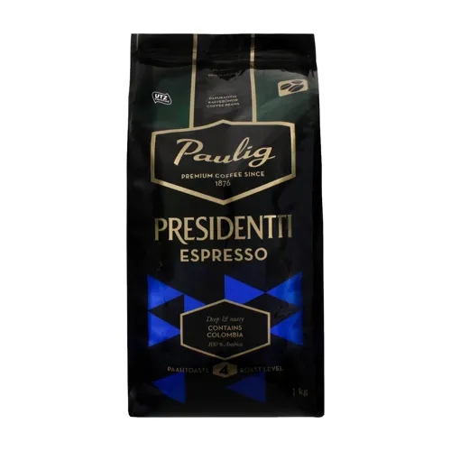 Кава натуральна в зернах Espresso Presidentti Paulig м/у 1кг