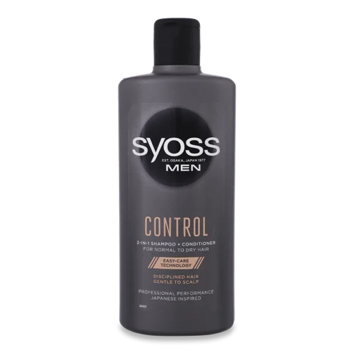 Шампунь-кондиціонер для Нормального та Сухого Волосся Syoss Control Men, 440 мл