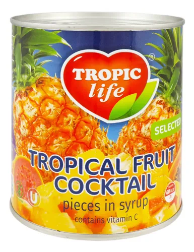 Коктейль Tropic Life Фруктовий у сиропі 850мл х24