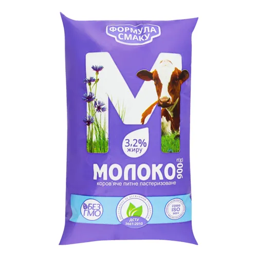 Молоко 3.2% коров'яче пастеризоване Формула смаку м/у 900г