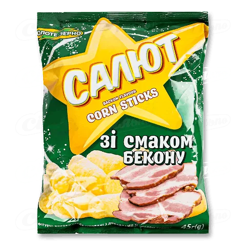 Палички кукурудзяні Салют зі смаком бекону 45г