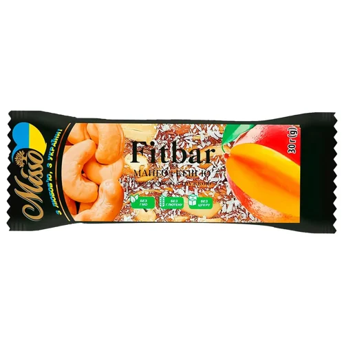 Батончик Misso Fitbar Манго + кеш’ю 30г