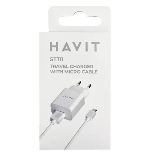 Зарядний пристрій Havit з кабелем Micro USB HV-ST111