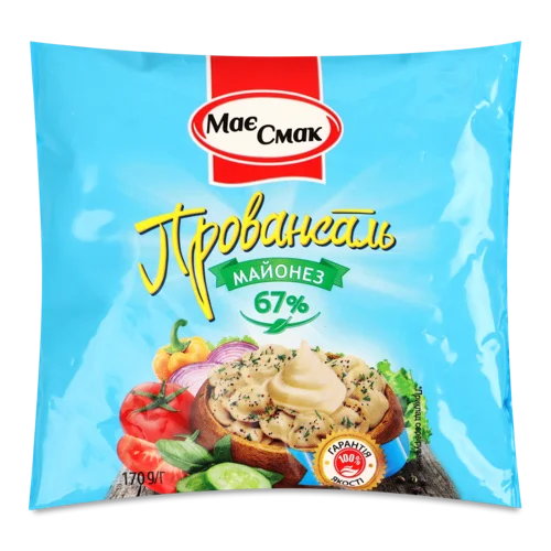 Майонез Вищого Ґатунку Провансаль 67%, м/у 170г