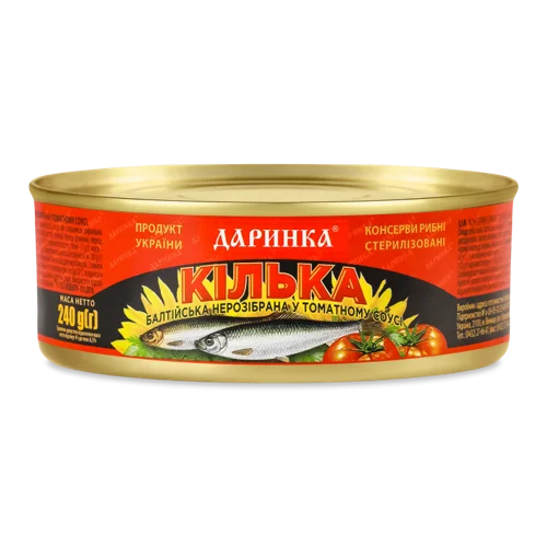 Кілька Балтійська Нерозібрана В Томато́ному Соусі, з/б 240г