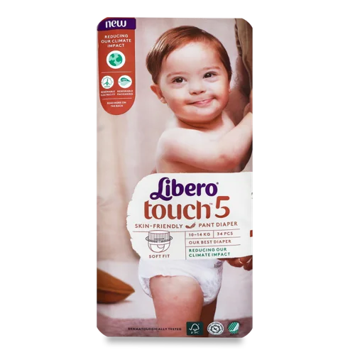 Дитячі Трусики-підгузники Touch 5 Libero, 10-14 кг, 34 шт, в/ґ