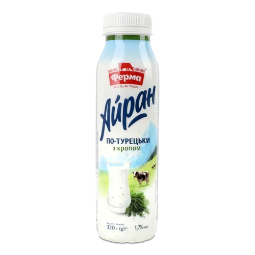 Айран З Кропом По-Турецьки Ферма, 1.7% Пастеризований, п/пл, 320г