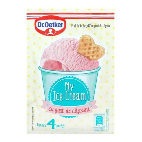 Суміш суха для приготування морозива з полуничним смаком Dr.Oetker м/у 67г