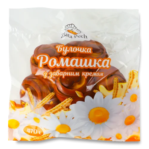 Булочка З Заварним Кремом Ромашка, в/ґ, 470г