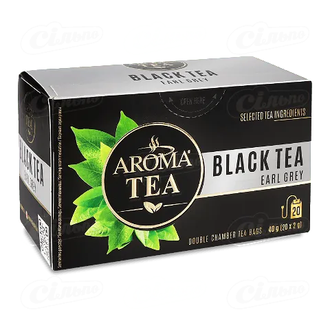 Чай чорний Aroma Tea з бергамотом, 20*2г