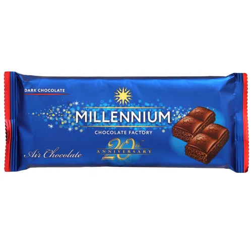 Шоколад Millennium чорний пористий 80г
