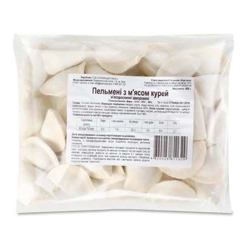Пельмені М'ясорослинні З М'ясом Курей ТОВ Провінція Плюс, м/у, 400г