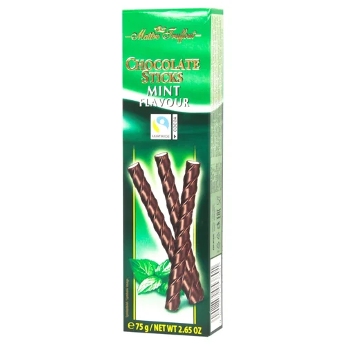 Палички Maitre Truffout шоколадні з м'ятним смаком 75г