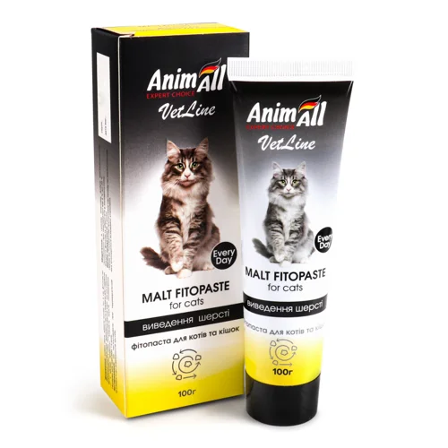 Фітопаста для котів та кішок Виведення шерсті VetLine AnimAll, 100г