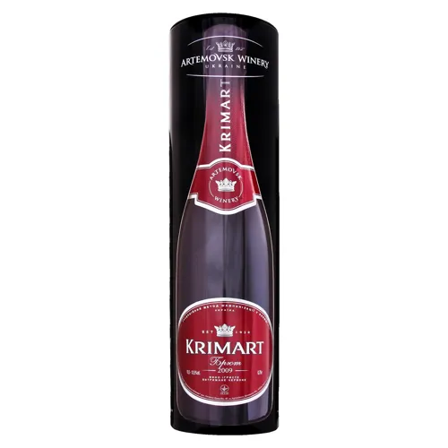 Вино ігристе 0.75л 10-13.5% брют червоне витримане Krimart Artwinery бут