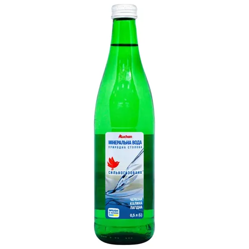 Мінеральна вода Ашан газована 0,5л