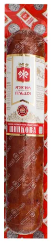 Ковбаса Шинкова М'ясна Гільдія напівкопчена вищого ґатунку 450г
