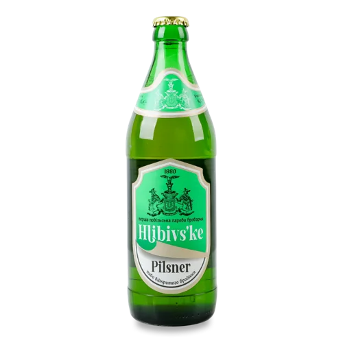 Пиво Світле Фільтроване Відкритого Бродіння Hlibivs`ke Pilsner Перша Подільська Парова Броварня 0.5л 4.2%
