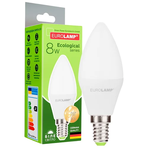 Світлодіодна лампа EUROLAMP CL 8W E14 4000K