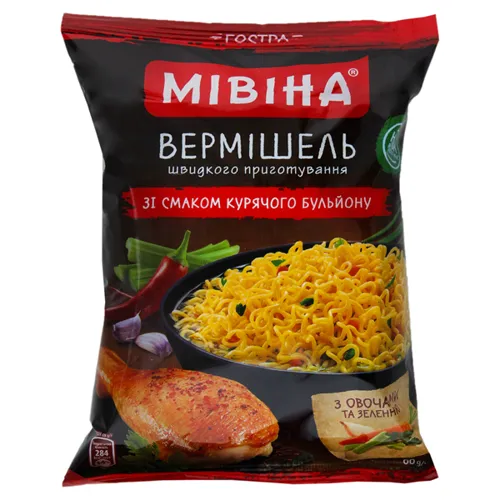 Вермішель Мівіна з куркою гостра, 60г
