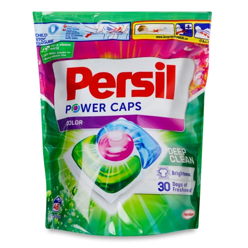 Засіб Миючий Для Прання Кольорових Речей Power Caps Color Deep Clean Persil, капсули, 48х15г