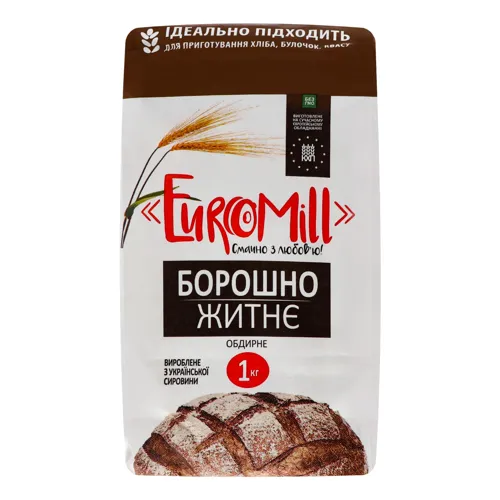 Борошно житнє обдирне EuroMill м/у 1кг