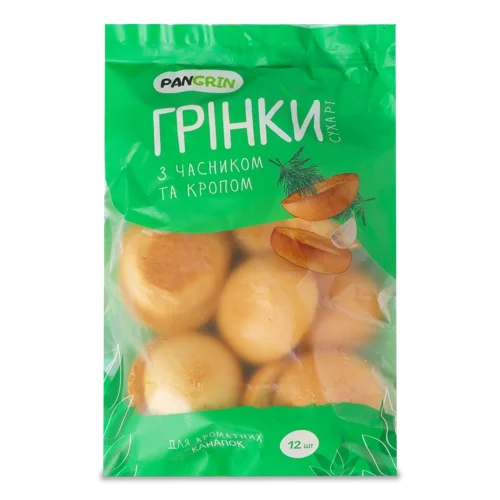 Грінки Часникові З Кропом, Вищого Ґатунку, м/у 80г