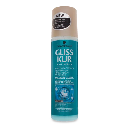 Кондиціонер-експрес для волосся Million Gloss Gliss Kur, 200 мл